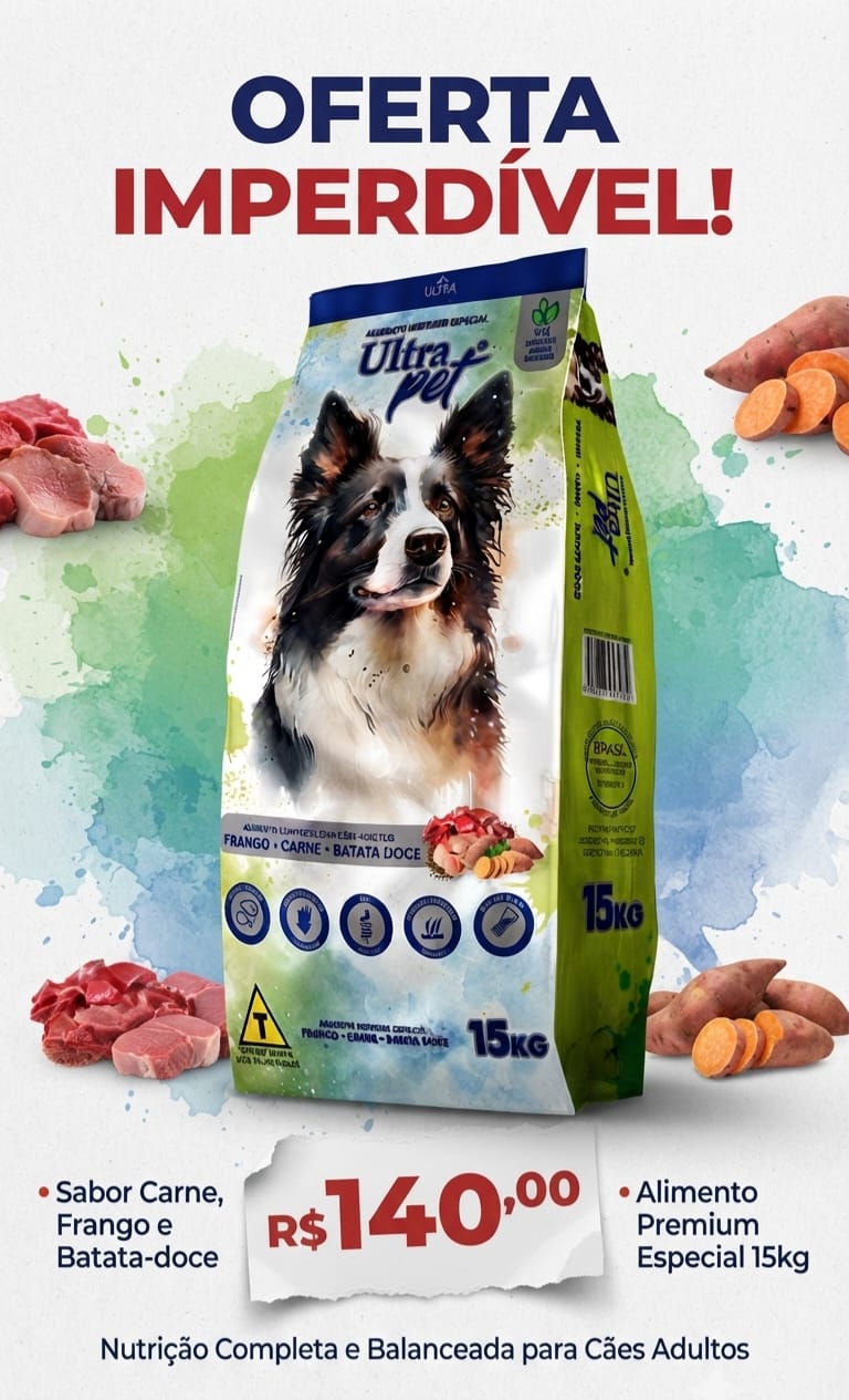 Ração Ultra Pet 15kg — oferta na PetCare Xingu